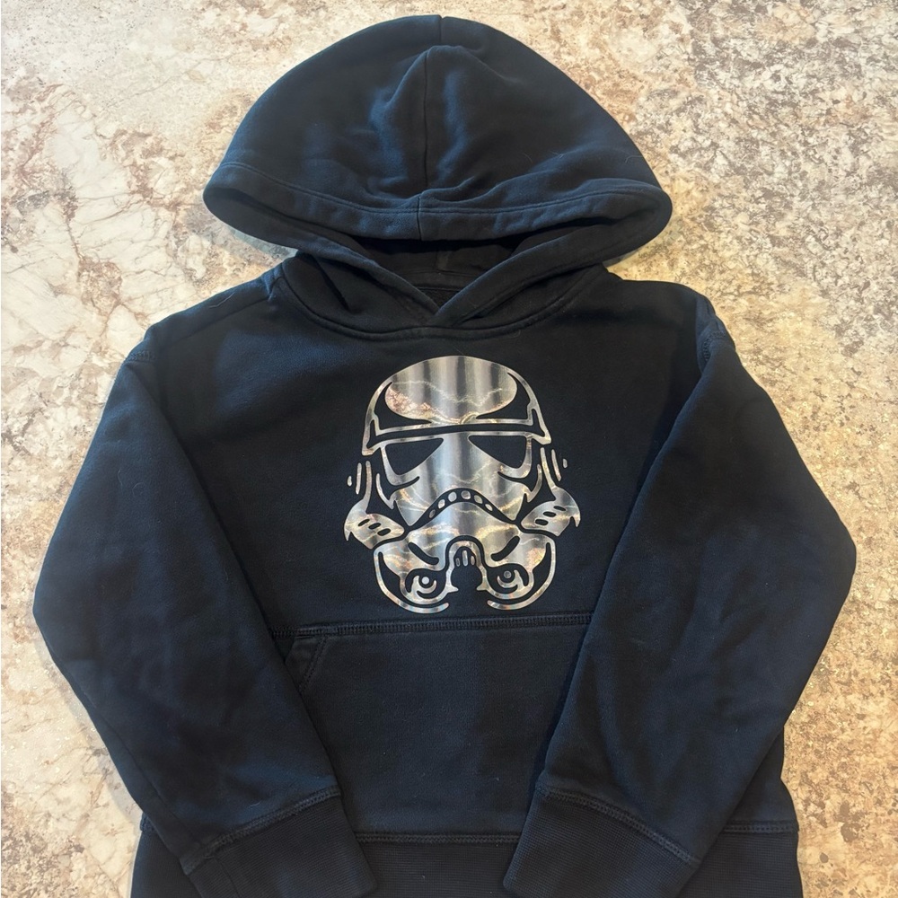 Gap Star Wars Black Hoodie with Holographic Stormtrooper Design
